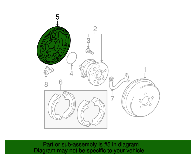 4704306080 Backing Plate 2005 2006 Toyota Camry OEM Parts To You