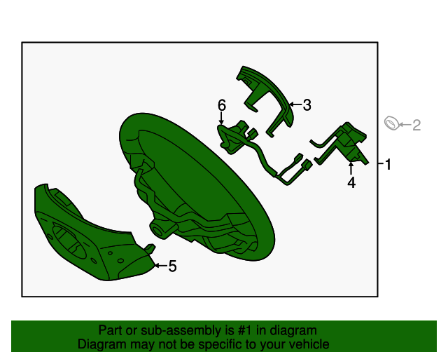 56110A5461MGB Steering Wheel 20132015 Hyundai Elantra GT World