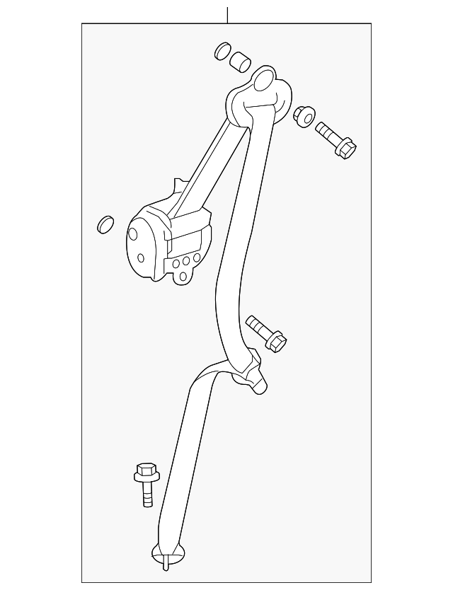04864SZAA00ZB Outer Set, Center Seat Belt *NH598L* (Atlas Gray