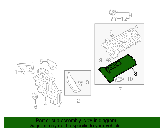 224413F460 Valve Cover Gasket 20152017 Kia K900 Kia.Parts Store