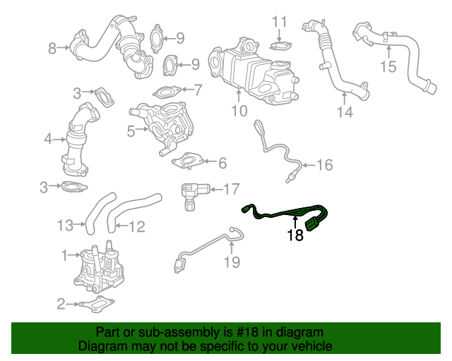 20172019 GM GM 12676706 Position 2 Nitrogen Oxide Sensor Adapter GM