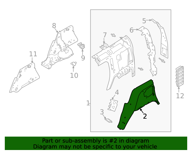 Genuine OEM Outer Wheelhouse Part# LR129733 Fits 2020-2023 Land 