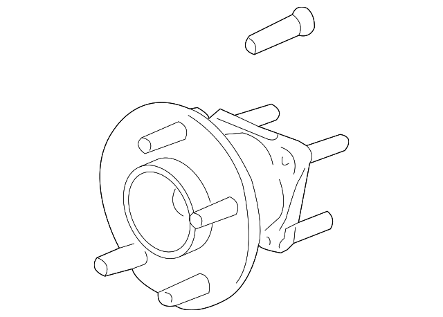 Rear Wheel Hub and Bearing Assembly with Wheel Speed Sensor and Wheel Studs - GM (10368309)