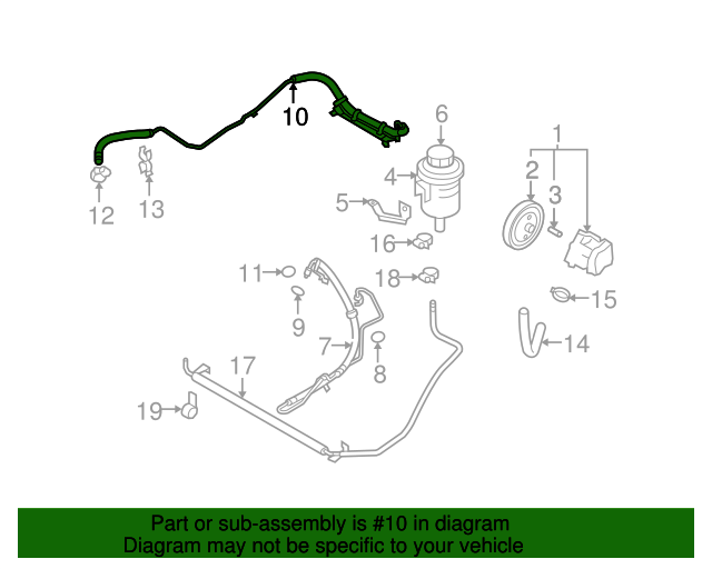 20072014 Volvo XC90 Power Steering Return Hose 31340939 OEM Parts Online