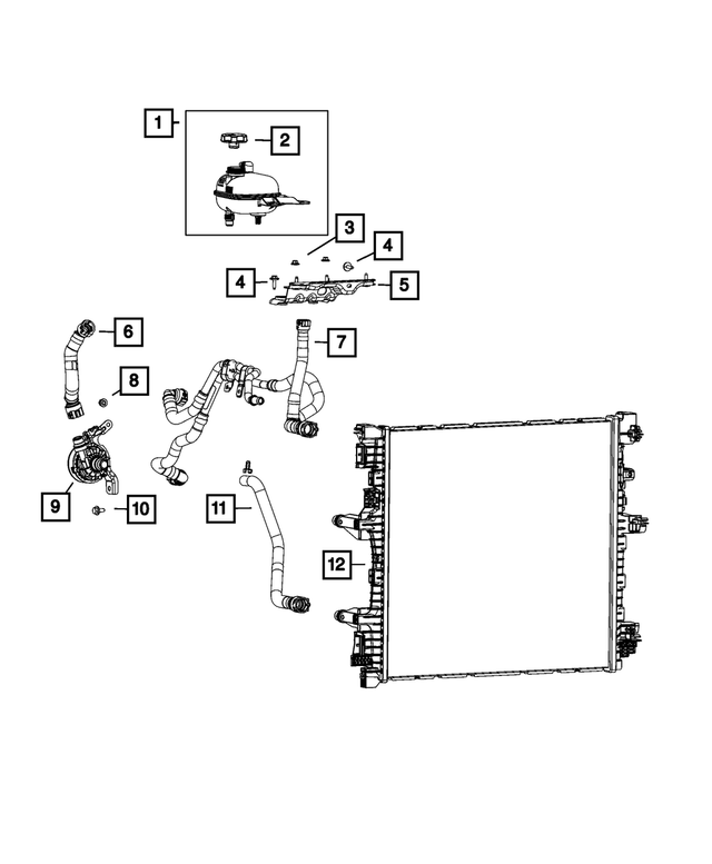 2024 Jeep Grand Cherokee Auxiliary Coolant Pump 68381477AA Mopar eStore