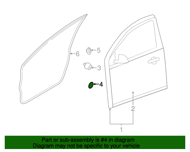 00 Nissan Door Shell Hole Cover 641 W5000 Nissan Auto Parts