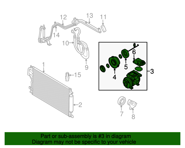 Kia 20082010 Kia Sportage Compressor Assembly 977012E400DR KIA