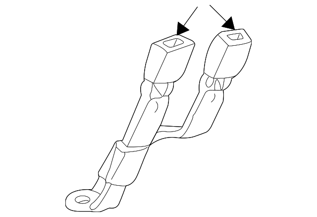 Ebony Rear Center Seat Belt with Buckle - GM (89023194)