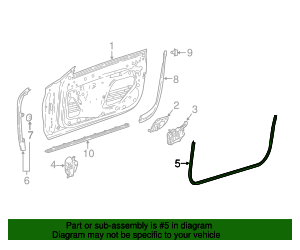 23780800 238-727-28-00 - Door Seal 2018-2023 Mercedes-Benz | AutoNationParts.com
