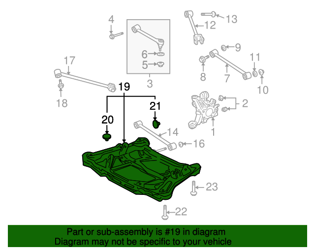 50300-SEA-E00 - Suspension Cross-Member 2004-2008 Acura TSX | My Acura ...