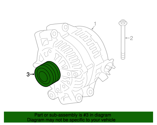 12318629984 - 2016-2023 BMW Alternator Pulley (12-31-8-629-984 