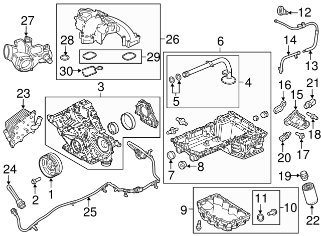Genuine Ford Crankshaft Pulley Bolt BC3Z-6379-B