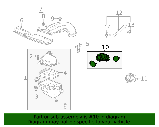 60005070 - Air Cleaner Outlet Front Duct 2020-2023 gm | Gateway Buick ...