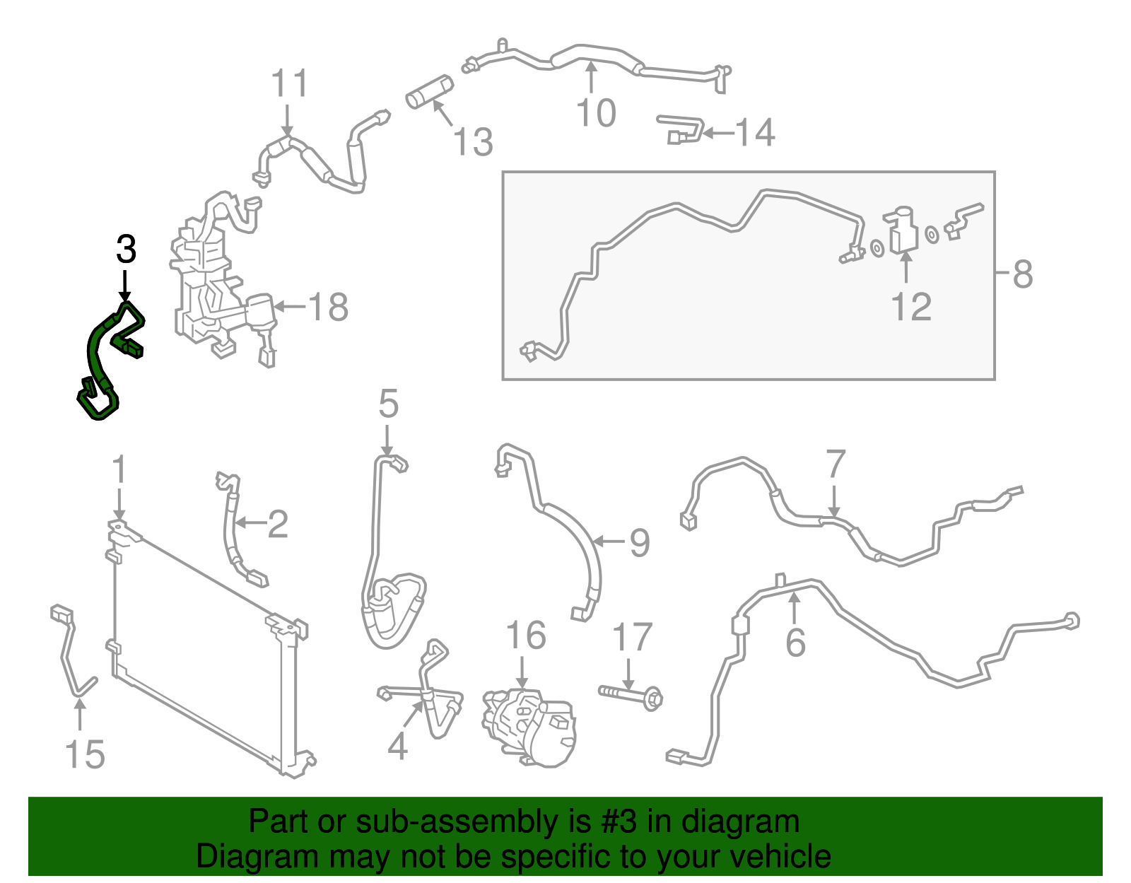 Discharge Hose - Toyota (88711-47060)