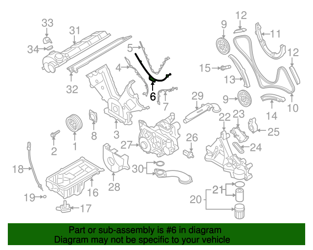 20032006 Porsche Cayenne Timing Cover Gasket 94810112704 OEM