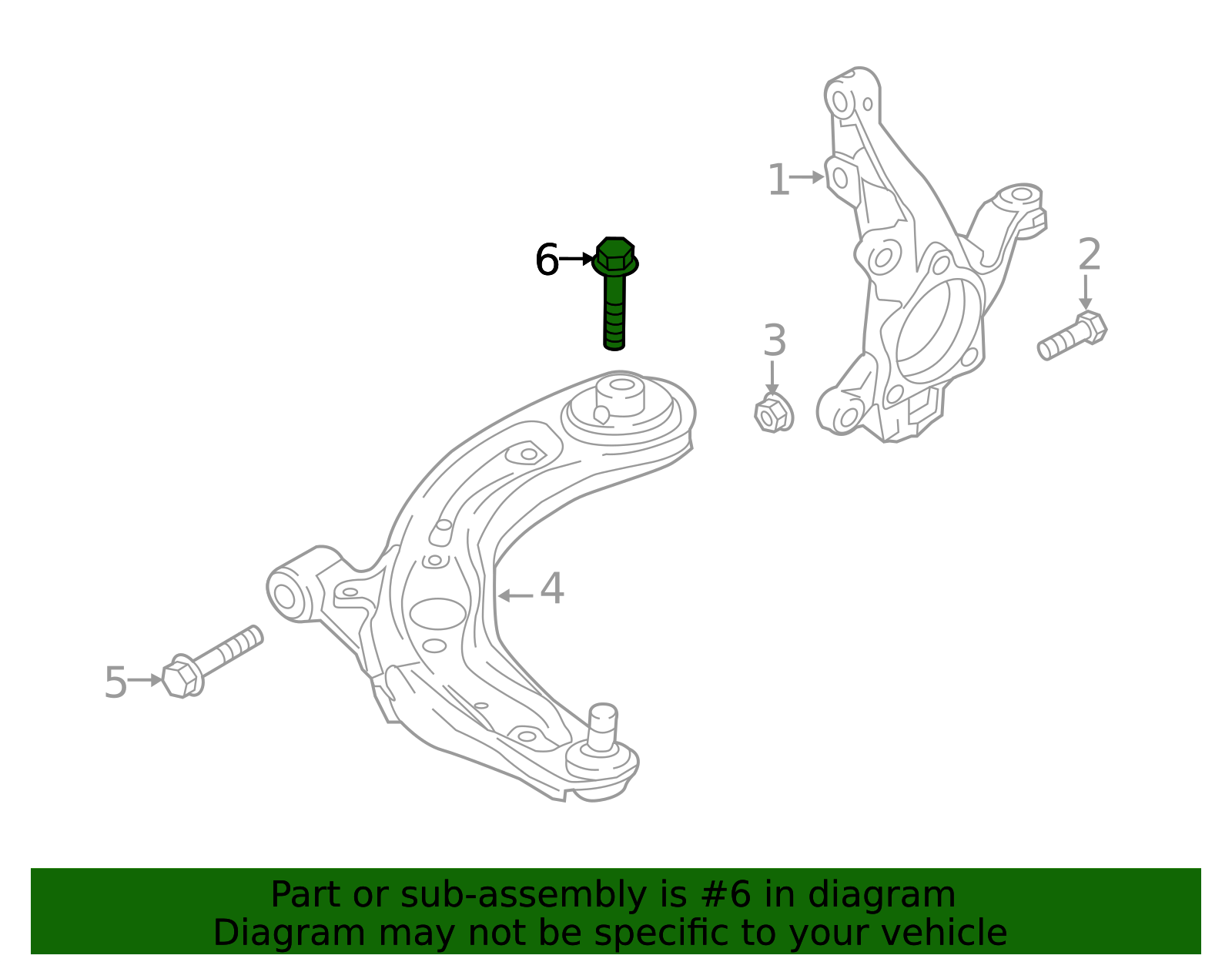 Lower Control Arm Rear Bolt - Scion (90118-WBC20)