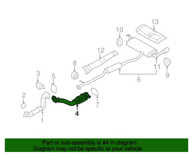20102012 Nissan Rogue Catalytic Converter 20018CZ34A Nissan Parts Plus
