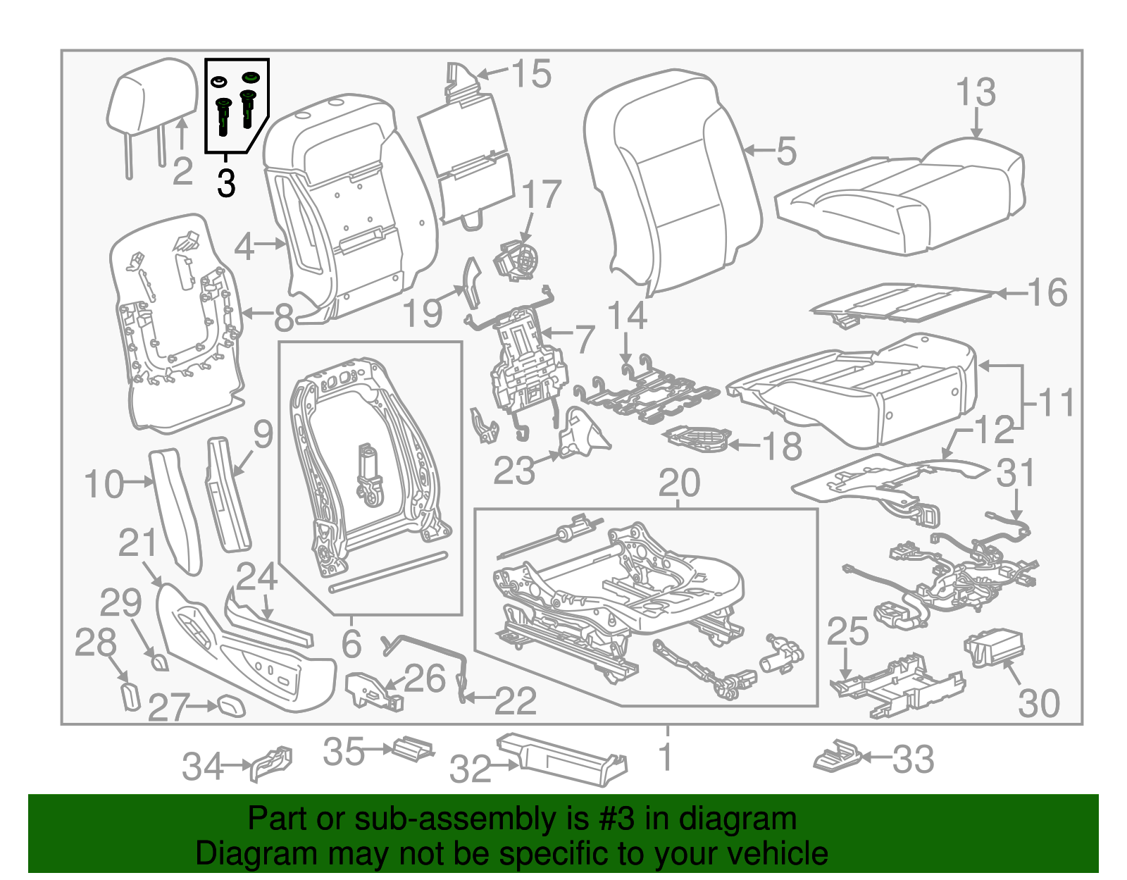 Cocoa Front Seat Head Restraint Guide - GM (95136439)