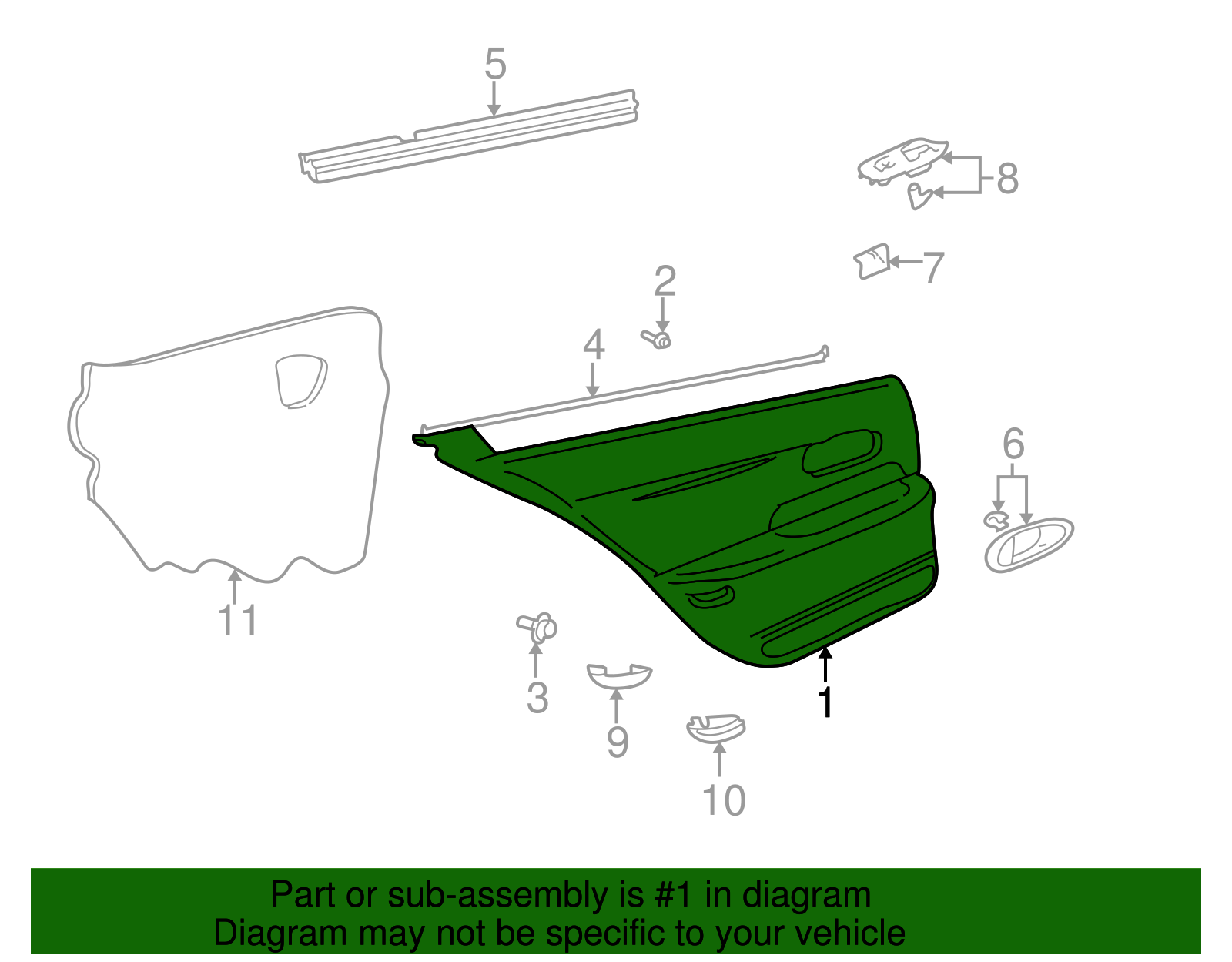 Door Trim Panel - Buick (25747727)