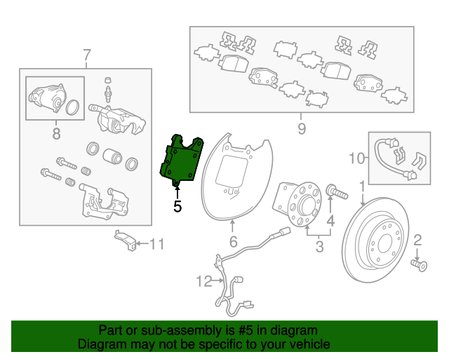 42102T7D000 Carrier, L Rear Hub (4WD) 20162020 Honda HRV Honda
