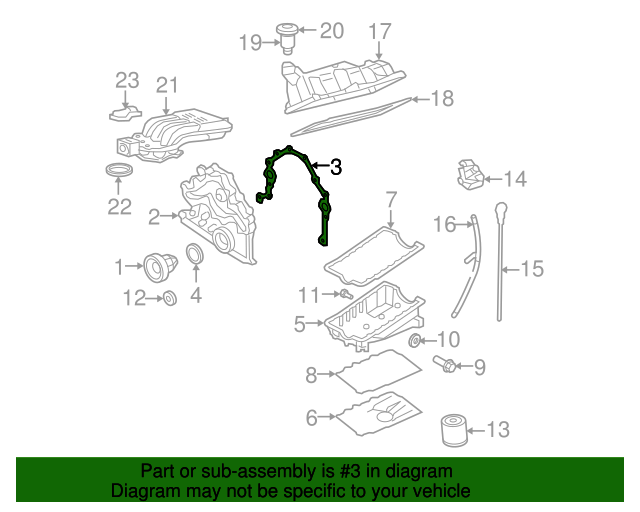 19972011 Ford Timing Cover Gasket 1L2Z6020AA American Auto Parts