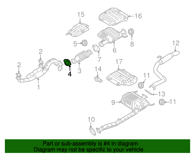 287644D250 Catalytic Converter Gasket 20062010 Kia Kia.Parts Store