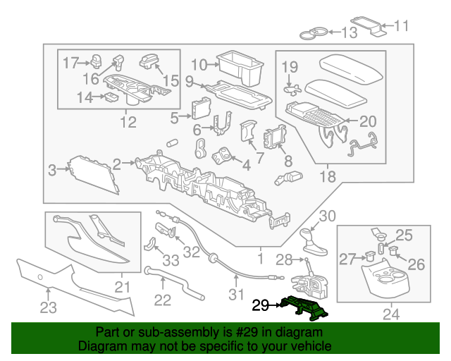20162019 Chevrolet Volt Shifter Assembly Bracket 84092184