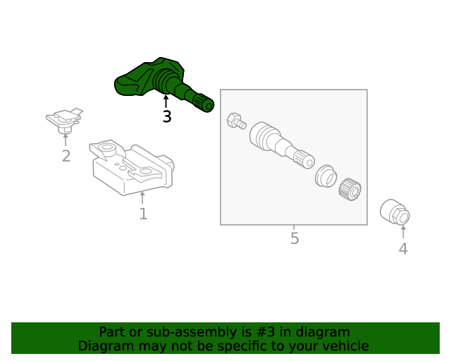 20192023 MercedesBenz Tire Pressure Monitoring System (TPMS) Sensor