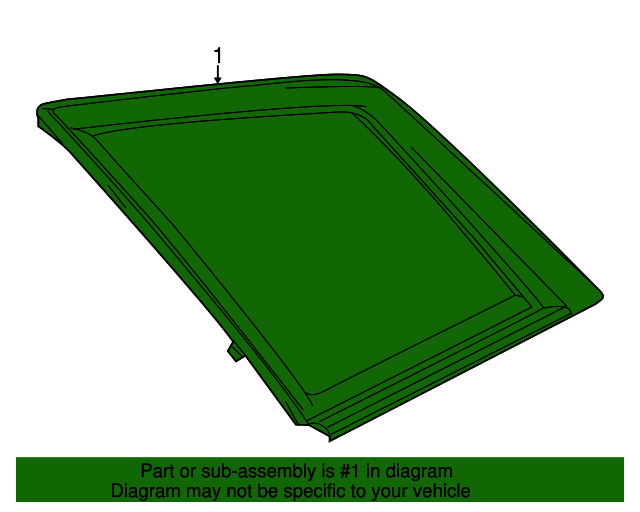 20102016 Cadillac SRX Driver Side Quarter Window 20915888 GM