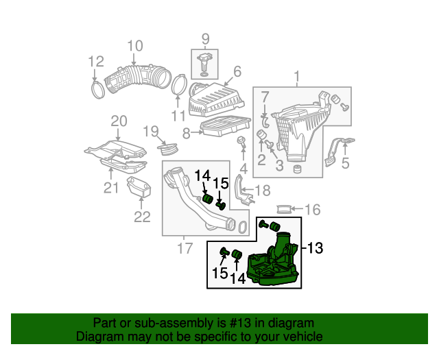 17230R40A00 Chamber Assembly Resonator 20082012 Honda Accord