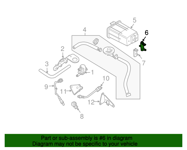 20022011 Nissan 20082010 Nissan Pathfinder Rogue Evap Canister Vent
