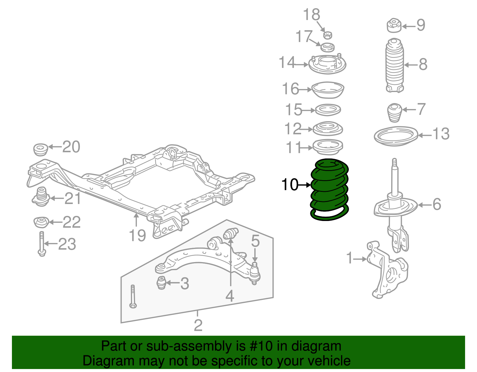 Front Coil Spring - GM (88965455)