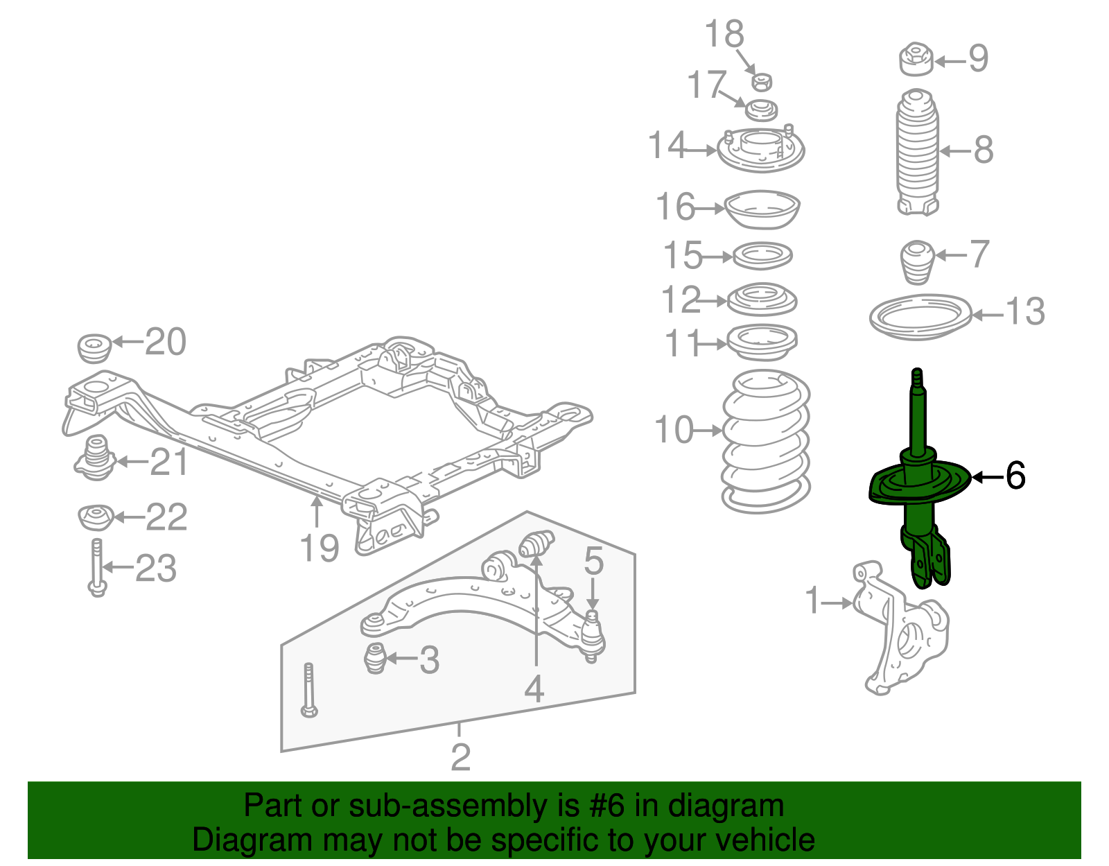 Front Suspension Strut Assembly - GM (88965456)