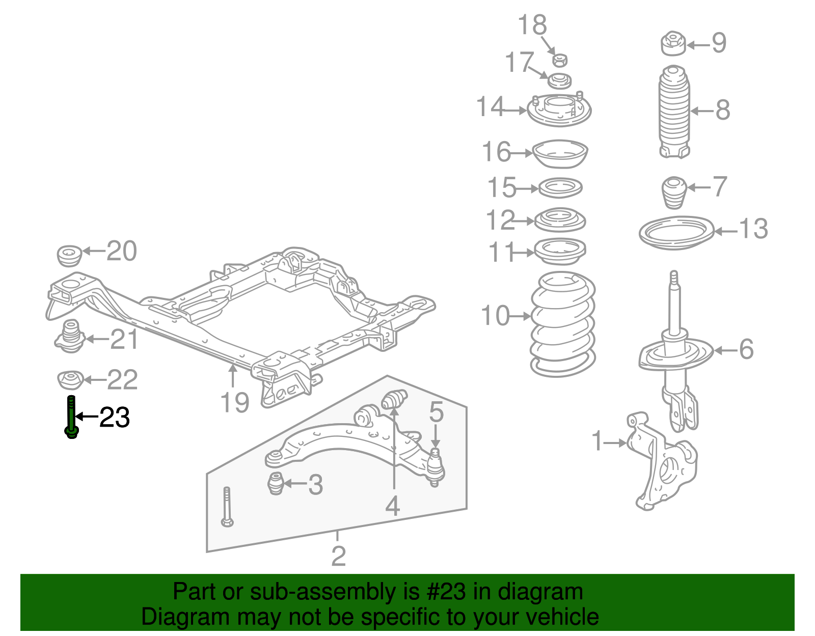 M14x2x155 Drivetrain and Front Suspension Frame Bolt - GM (11588645)