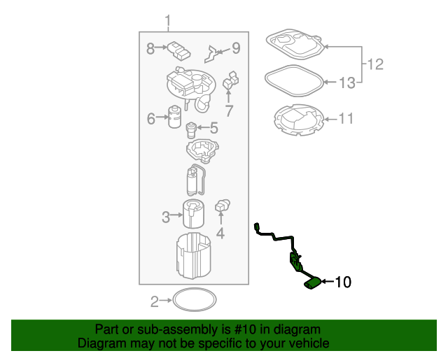 20182020 Kia Rio Fuel Gauge Sending Unit 94460H9500