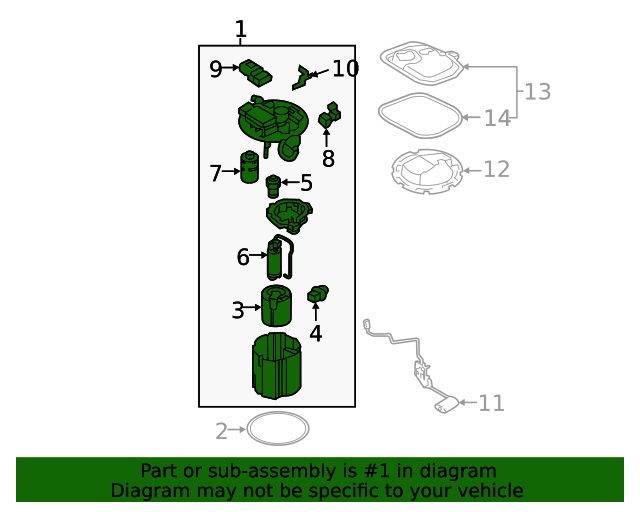 20182019 Kia Rio Fuel Pump Assembly 31120H9500 OEM Parts Online