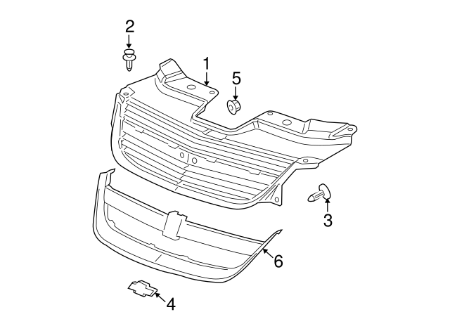 Front Genuine GM 15252974 Grille Emblem
