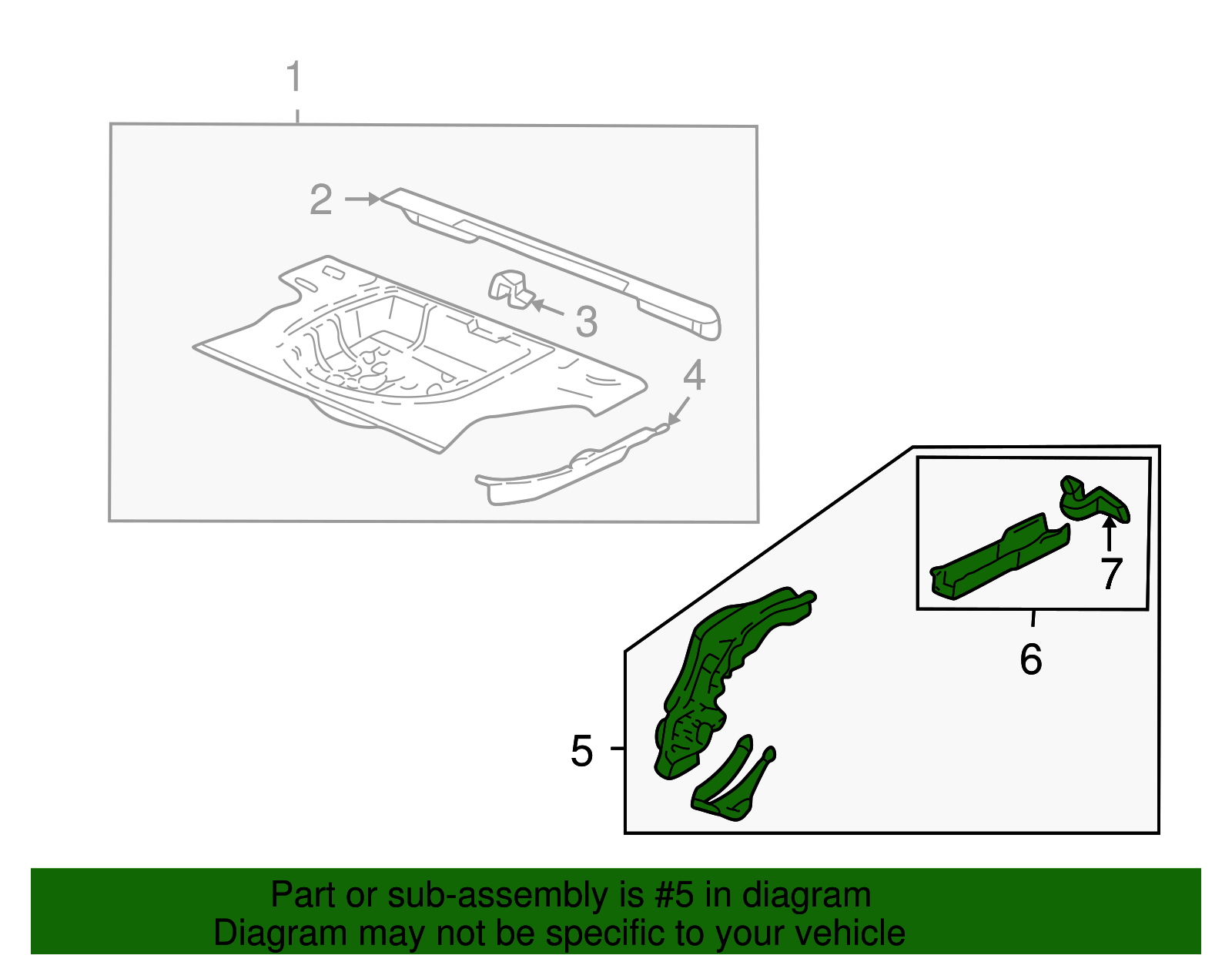 Rail Kit, R/Cmpt Floor Panel - GM (12335385)