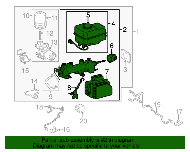 20132015 Lexus LX570 Master Cylinder 4702560550 OEM Parts Online