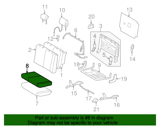 TOYOTA Genuine 79024-0C030-E3 Seat Back Cover Sub-Assembly TOYOTA Genuine 79024-0C030-E3 Seat Back Cover Sub-Assembly