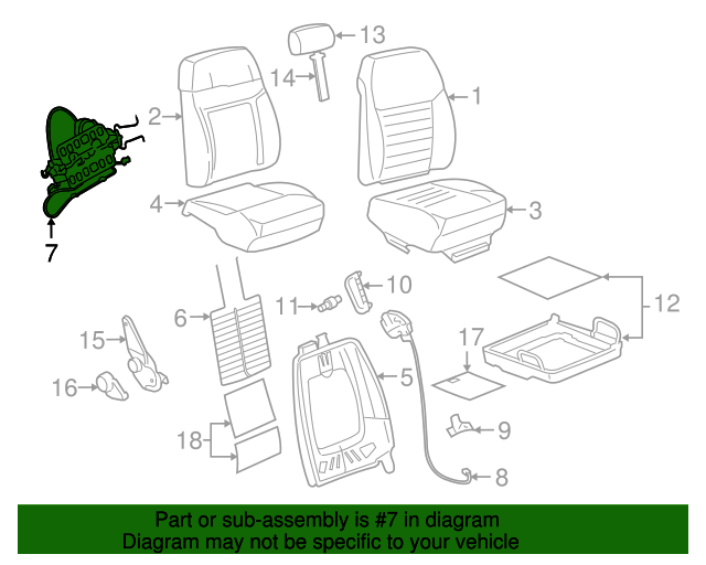 20052014 Ford Mustang OEM Lumbar Support AR3Z6365500B Ford Parts
