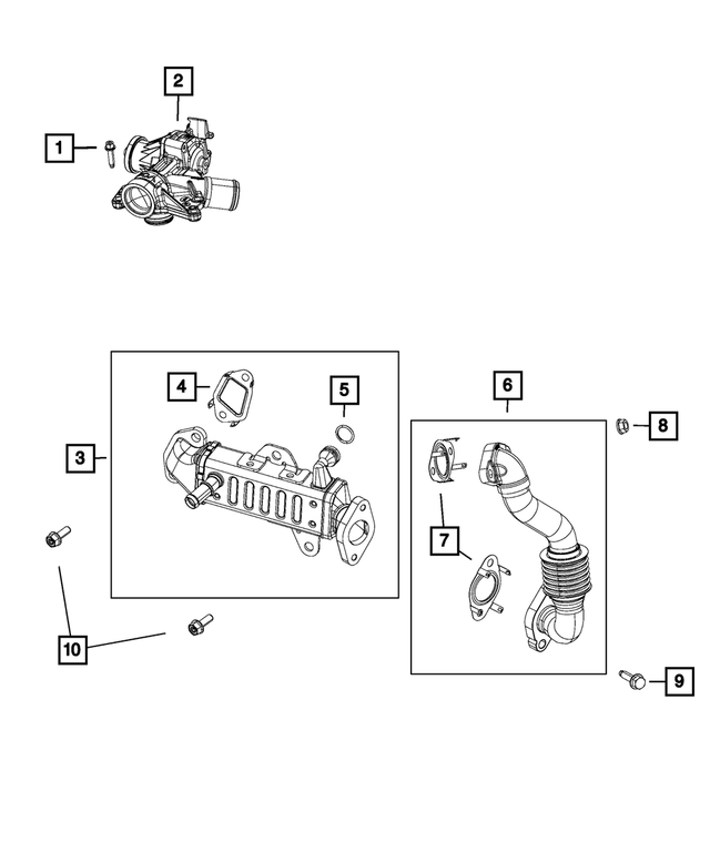 thumbnail image 2 of Genuine Chrysler EGR Valve Gasket - OEM Part 4891068AB 2 of 12