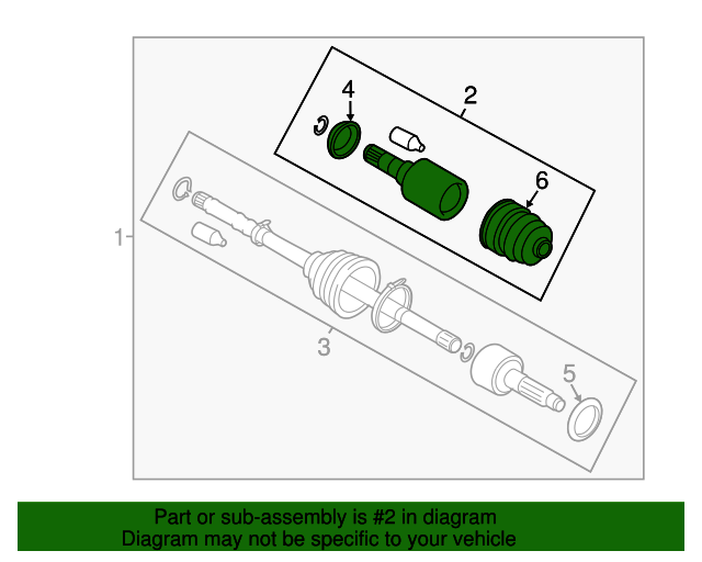 20092014 Subaru Cv Joint Kit 28392SC002 Subaru Parts Plus
