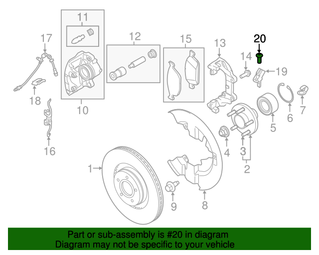 20122023 Ford ABS Sensor Screw W710591S300