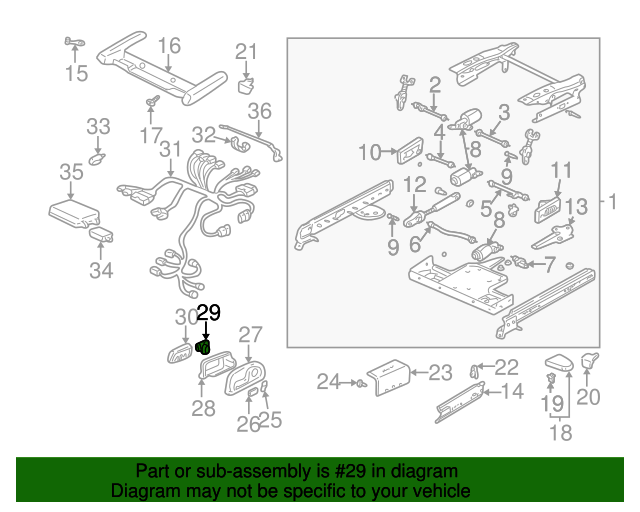 Seat Lumbar Switch GM (88957802)