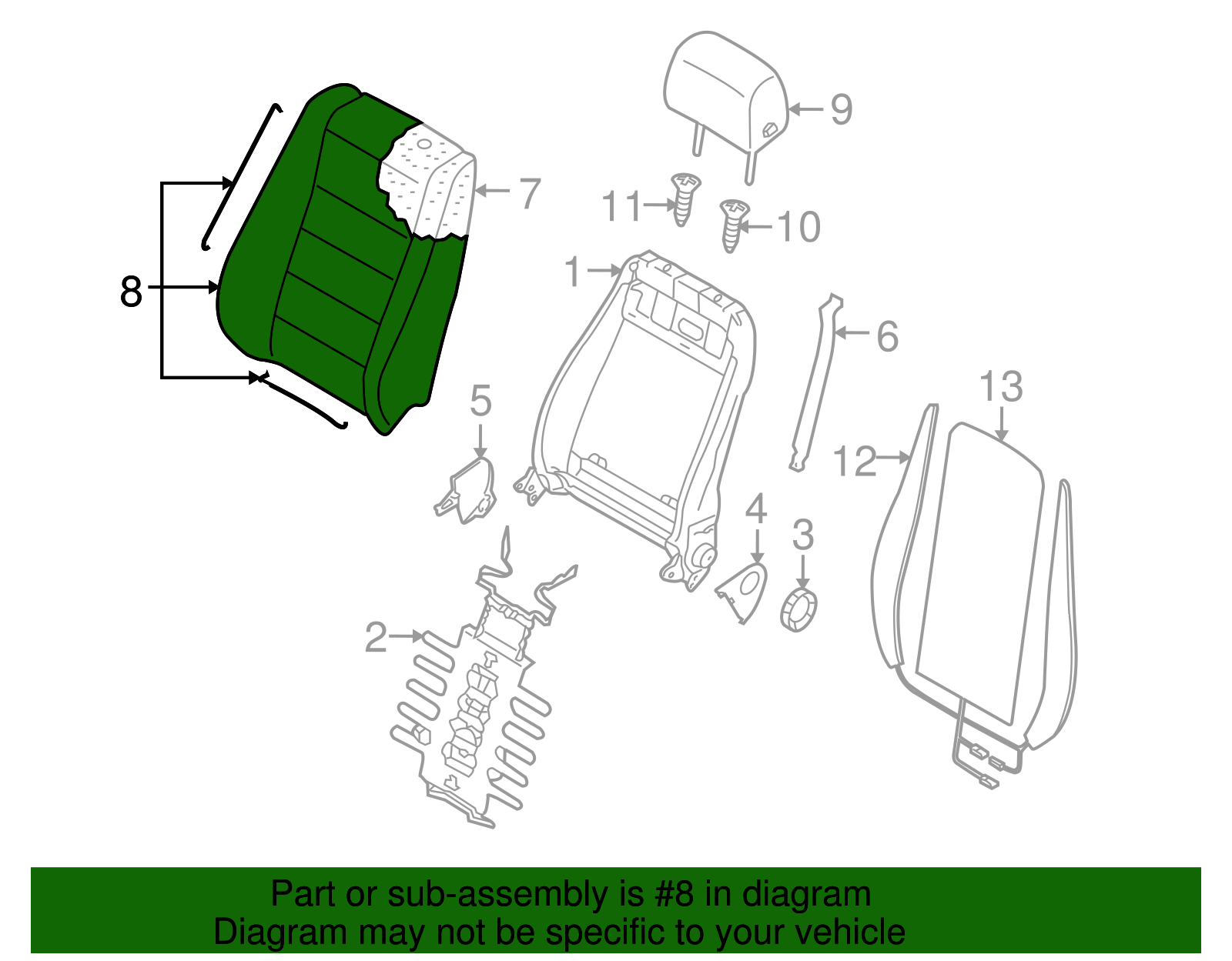 Seat Back Cover - Volkswagen (7L6-881-806-GP-XQC)