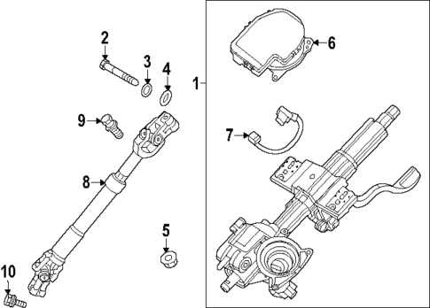 OEM Steering Column Assembly For 2007-2010 Hyundai Elantra Sedan – Tested & Functional