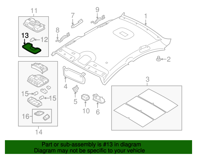 928723R020 Dome Light Lens 20112016 Kia Kia.Parts Store
