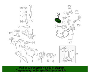 2004-2006 GTO Window Switch – GM Genuine 92111692, Center Console Placement