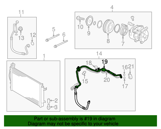 Kia 97764-1M101 A//C Refrigerant Suction Hose